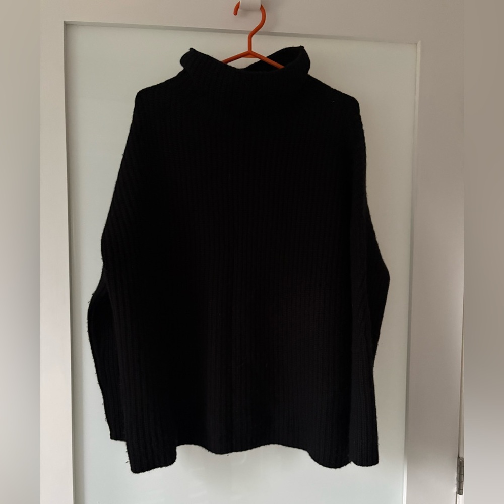 Naadam Wool Cashmere Oversized Ribbed Turtleneck